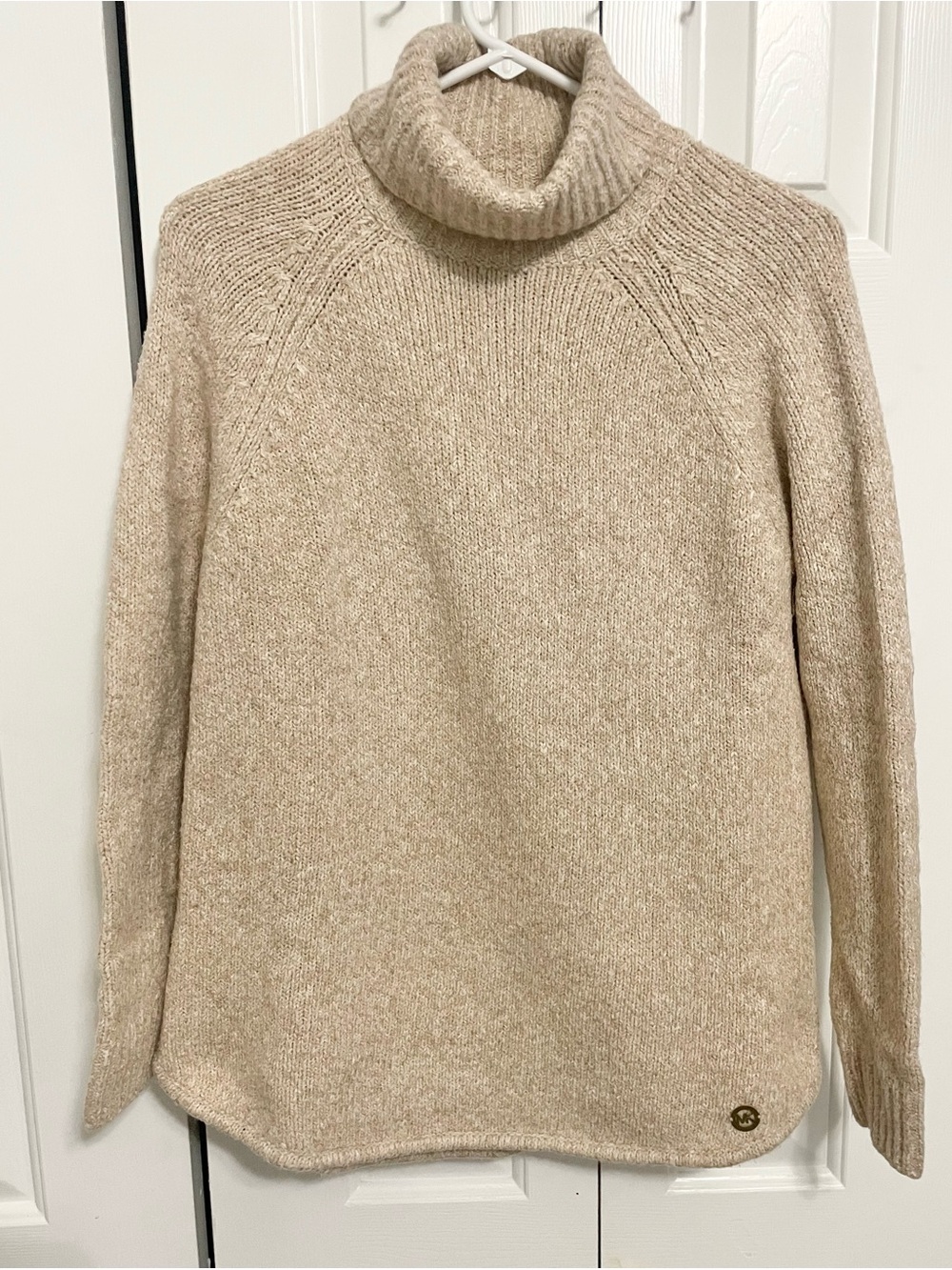 Michael Kors Beige Turtleneck Knit Sweater